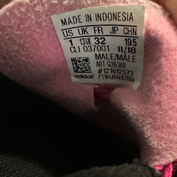 Adidas Boy Child Goletto Vi Firm Ground Shoe Pink Black Size 1Y - Picture 5 of 6